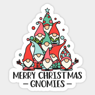 Merry Christmas Gnomies Sticker